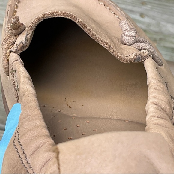 Hush Puppies Ballet Flats Leather Taupe Tan Moccasin HPO Flex Slip On Size 7.5 M - Picture 13 of 16